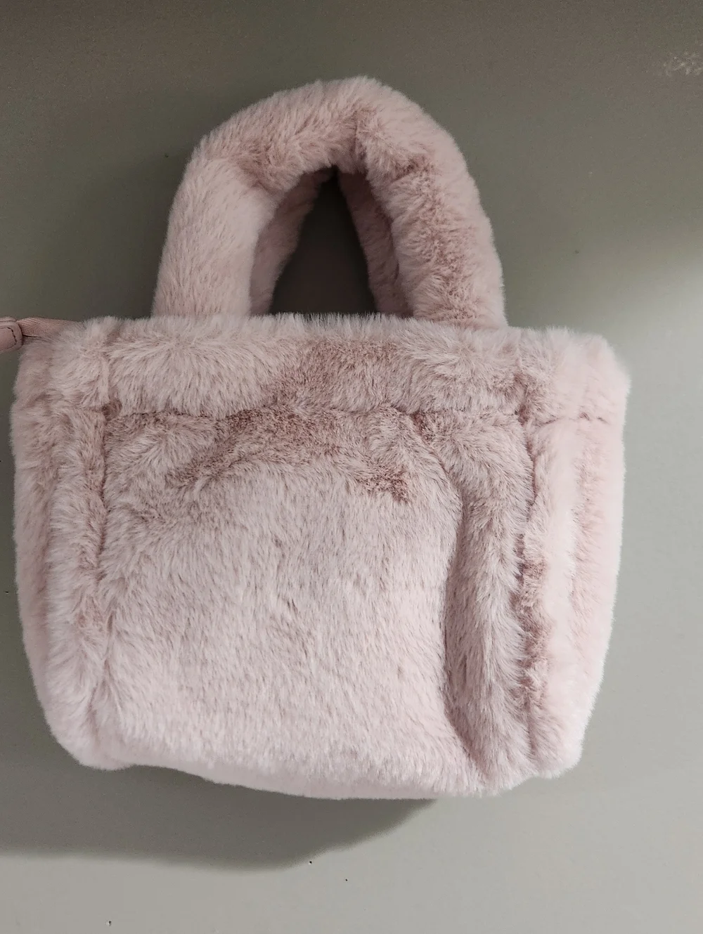 Juicy Couture Mini Faux Fur Tote Bag  Dusty Pink